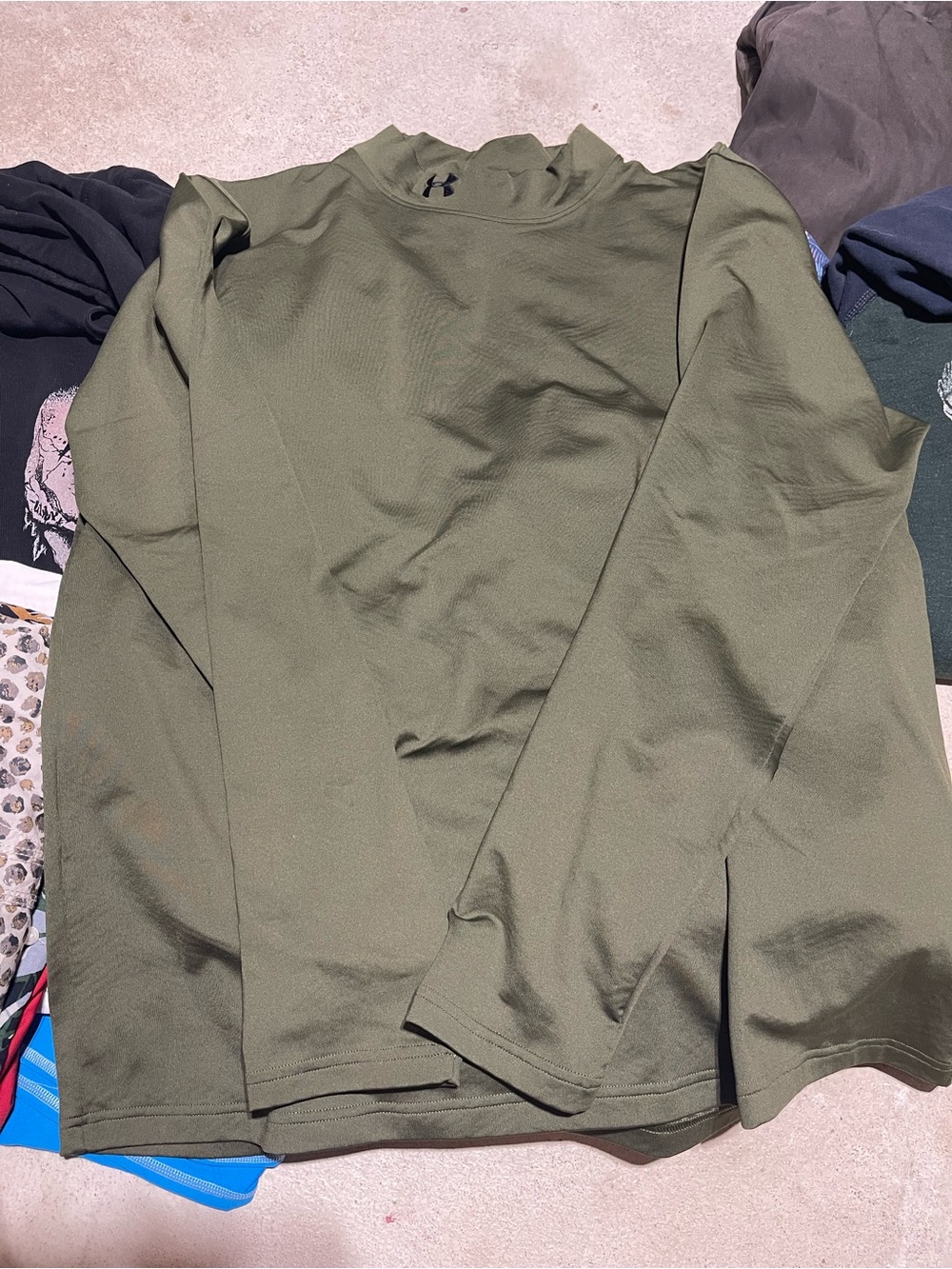 Under Armour Olive Green Long Sleeve Performance Top